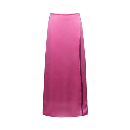 JADE SILK SKIRT – FUCHSIA