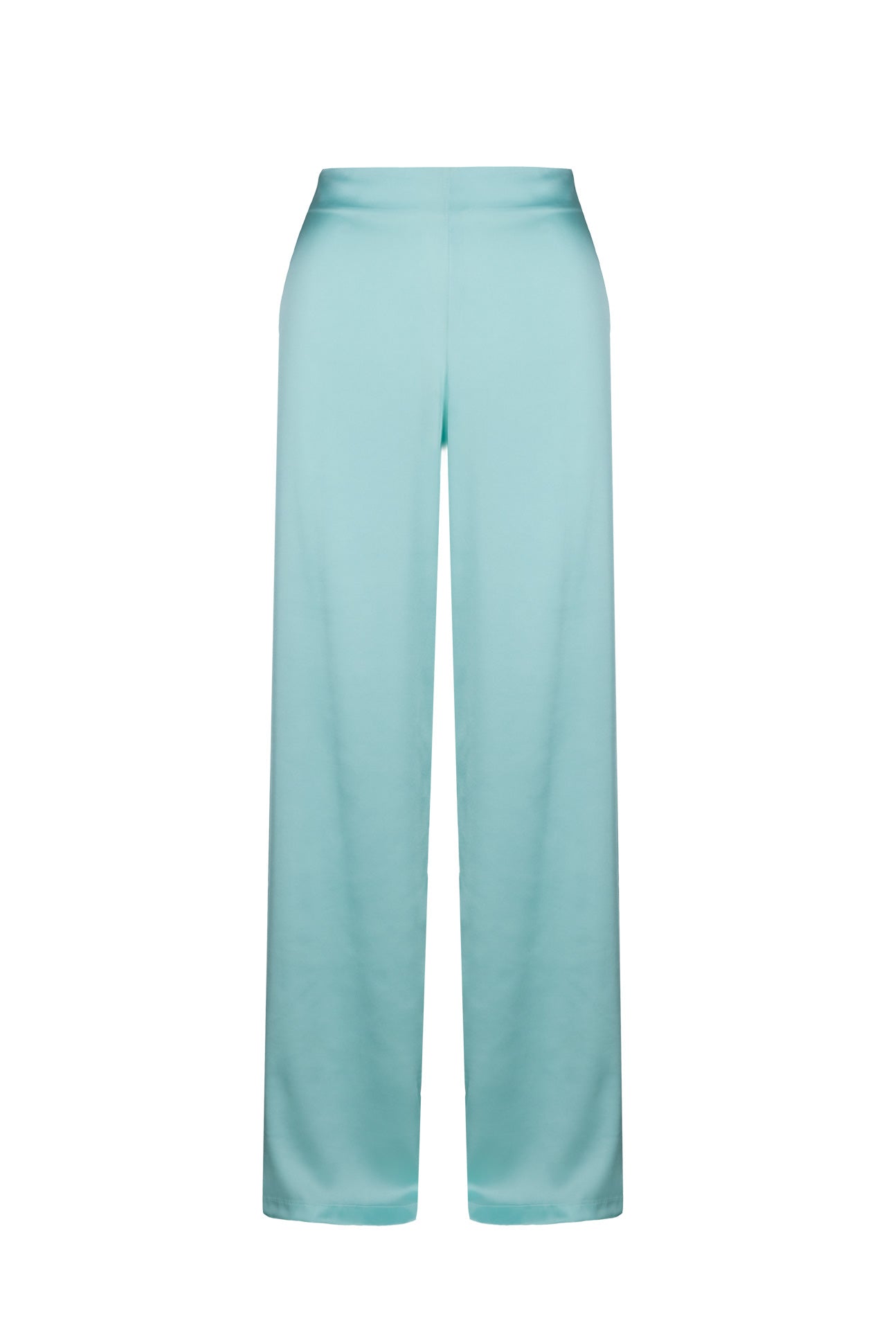 LUMI SATIN PANTS – AQUA